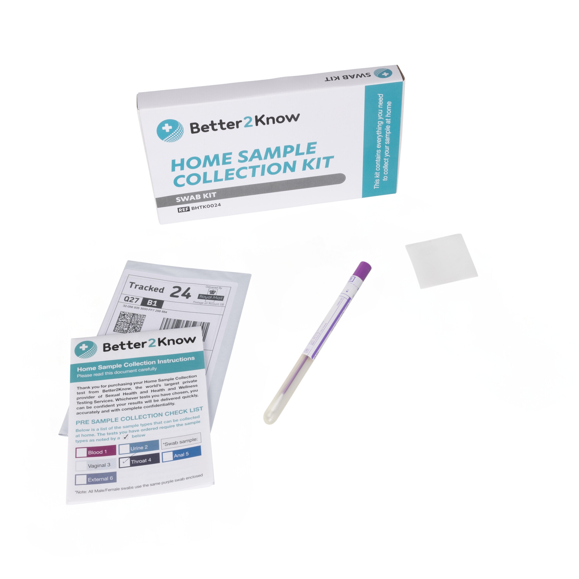 Better2Know Chlamydia and Gonorrhoea vaginal swab test.