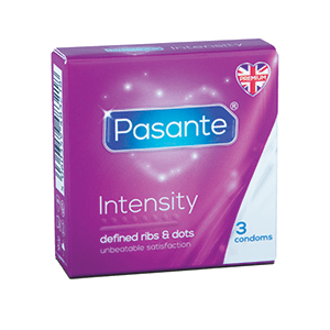 Pasante Intensity Ribbed Condoms (3 Pack)